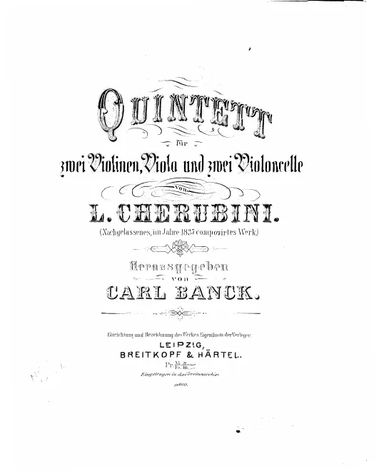 First page of String Quintet in E Minor