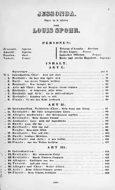 First page of Jessonda