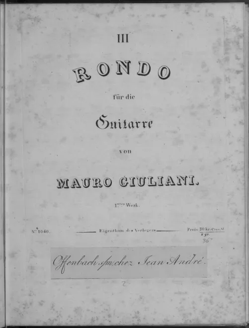 First page of 3 Rondos, Op.17
