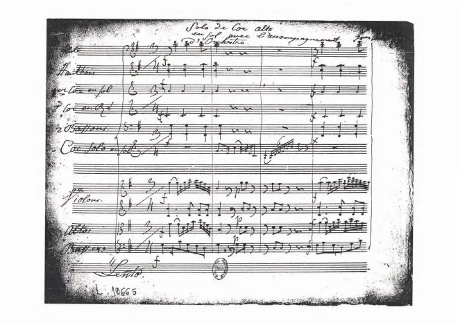 First page of Solo for Cor Alto