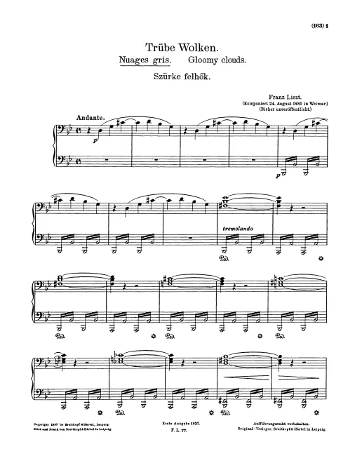 First page of Trübe Wolken