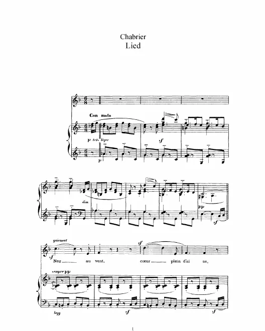 First page of Nez au vent