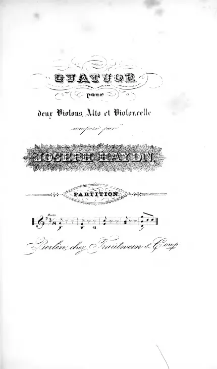 First page of String Quartet in G major