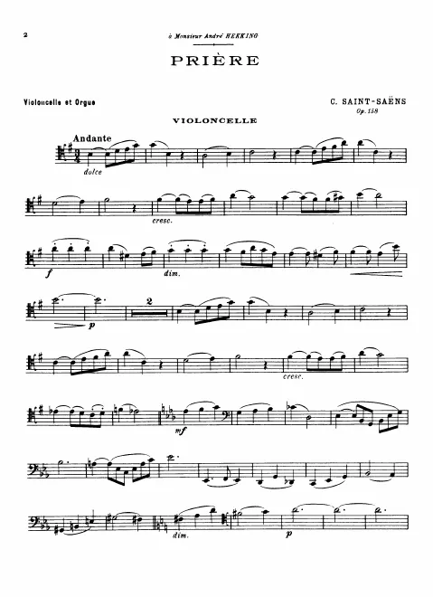 First page of Prière