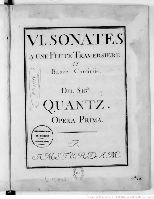 First page of 6 Flute Sonatas