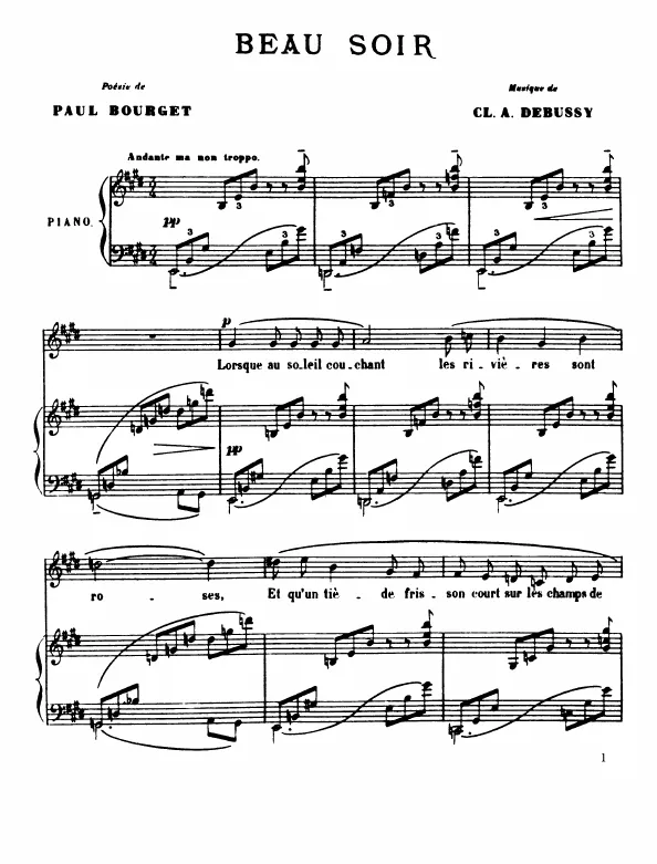 First page of Beau soir