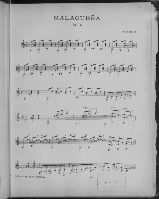 First page of Malagueña fácil