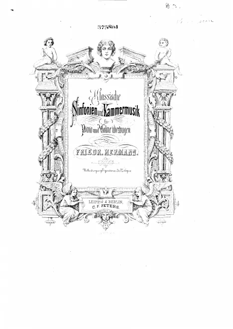First page of Klassische Sinfonien und Kammermusik für Piano und Violine