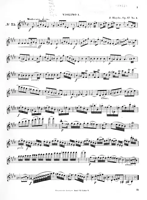 First page of String Quartets