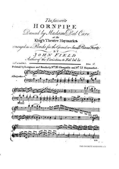 First page of The Favorite Hornpipe