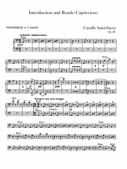 First page of Introduction et rondo capriccioso