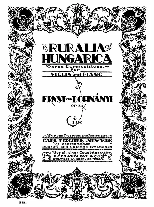 First page of Ruralia hungarica, Op.32c