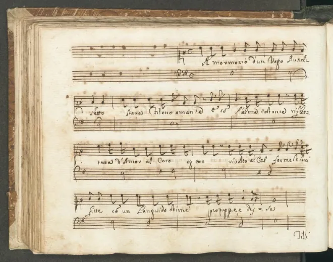First page of Al mormorio d'un vago ruscelletto