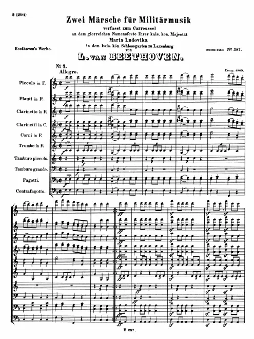 First page of 2 Marches for Military Band
