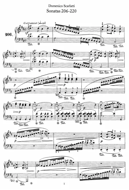 First page of Keyboard Sonata in D major