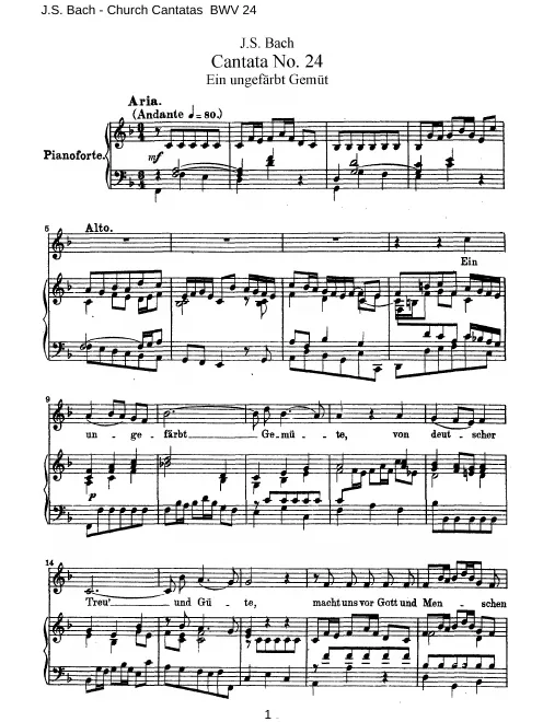 First page of Ein ungefärbt Gemüte