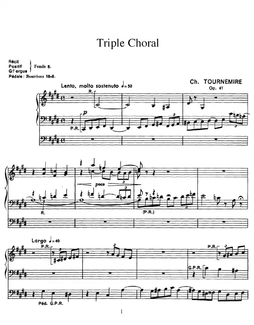 First page of Triple Choral