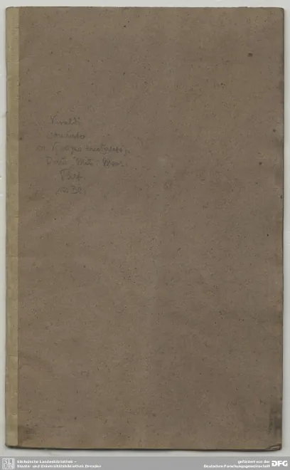 First page of Violin Concerto in D major