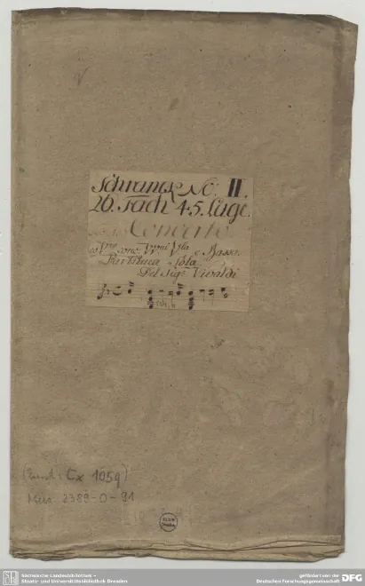 First page of Violin Concerto in E-flat major