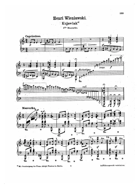 First page of Kujawiak in A minor