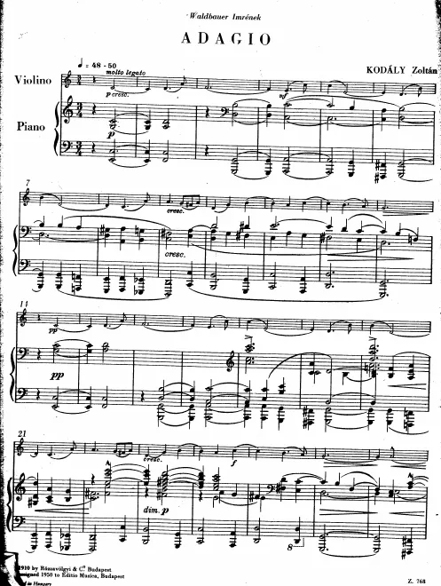 First page of Adagio