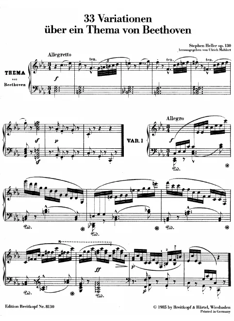 First page of 33 Variations on a Theme of Beethoven, Op.130