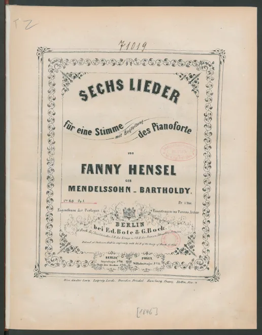 First page of 6 Lieder