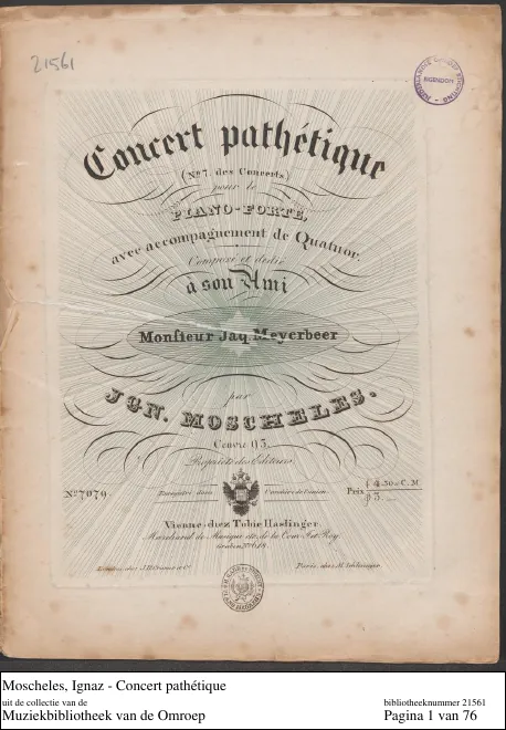 First page of Piano Concerto No.7