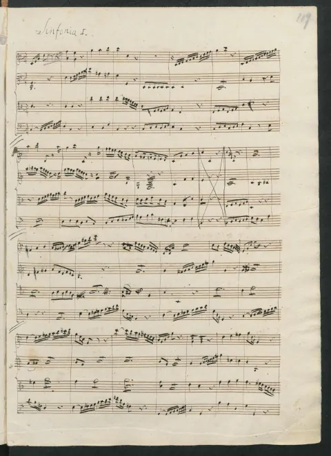 First page of String Symphony No.1 in C major