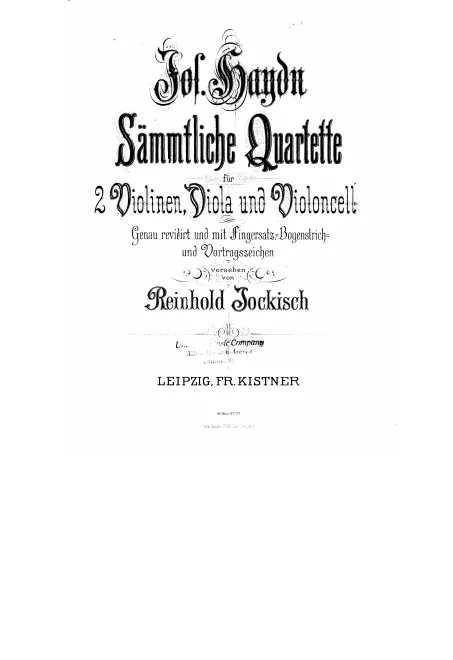 First page of String Quartet in E-flat major