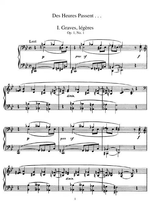 First page of Des heures passent