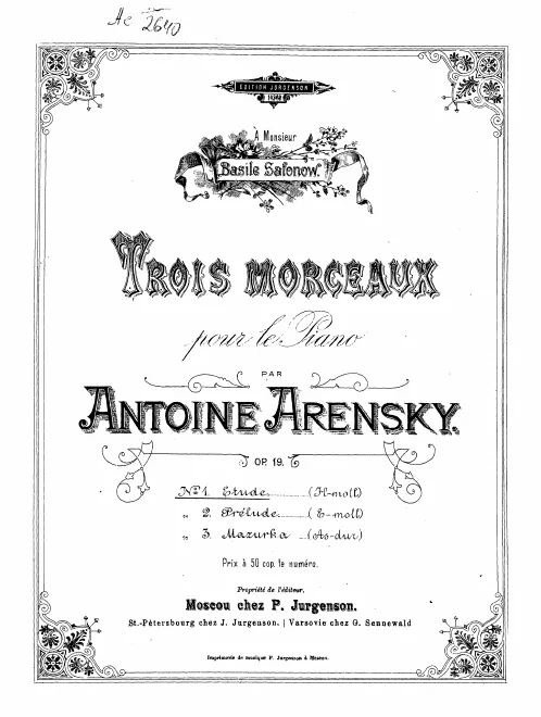 First page of 3 Morceaux