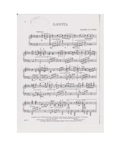 First page of Gavota