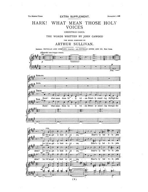 First page of Hark! What Mean Those Holy Voices