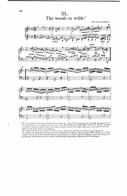 First page of The Woods so Wilde