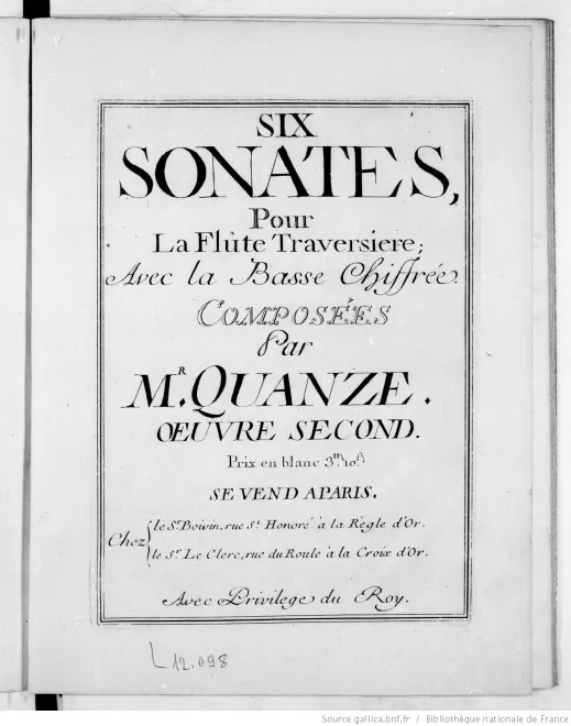 First page of 6 Flute Sonatas