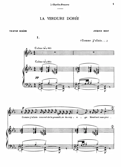 First page of La verdure dorée