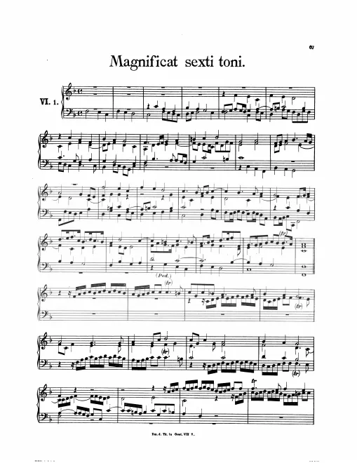 First page of Magnificat Fugue