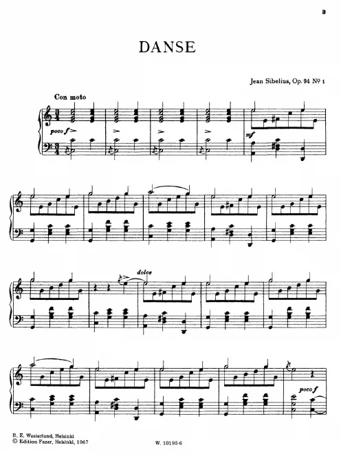 First page of 6 Pieces for Piano