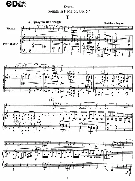 First page of Violin Sonata