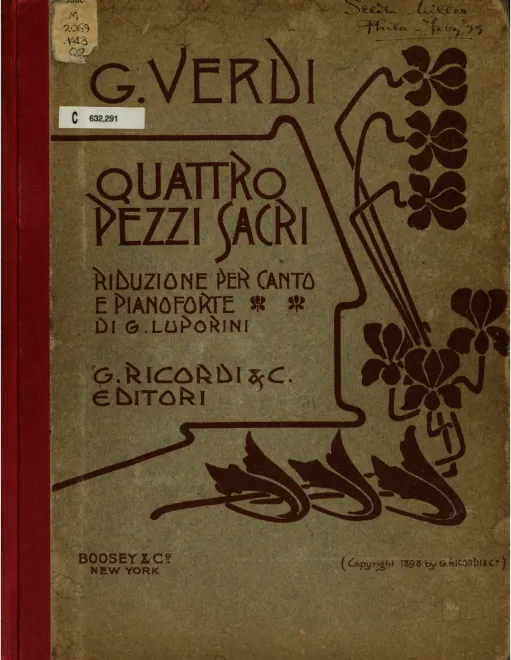 First page of Quattro Pezzi Sacri