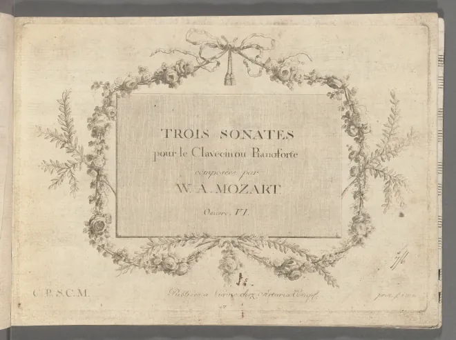 First page of 3 Keyboard Sonatas, Op.6
