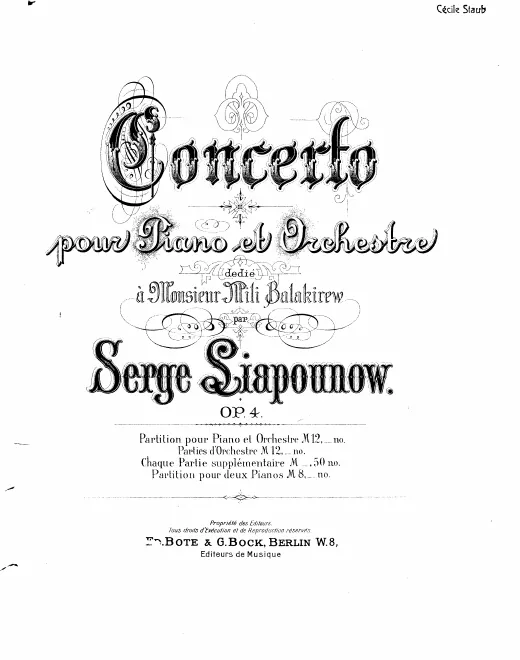 First page of Piano Concerto No.1
