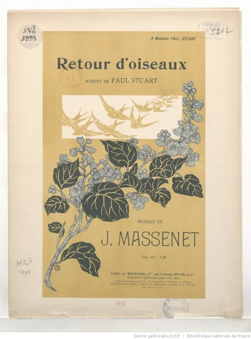 First page of Retour d'oiseaux