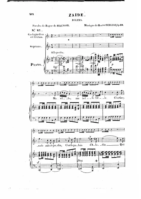 First page of Feuillets d’album