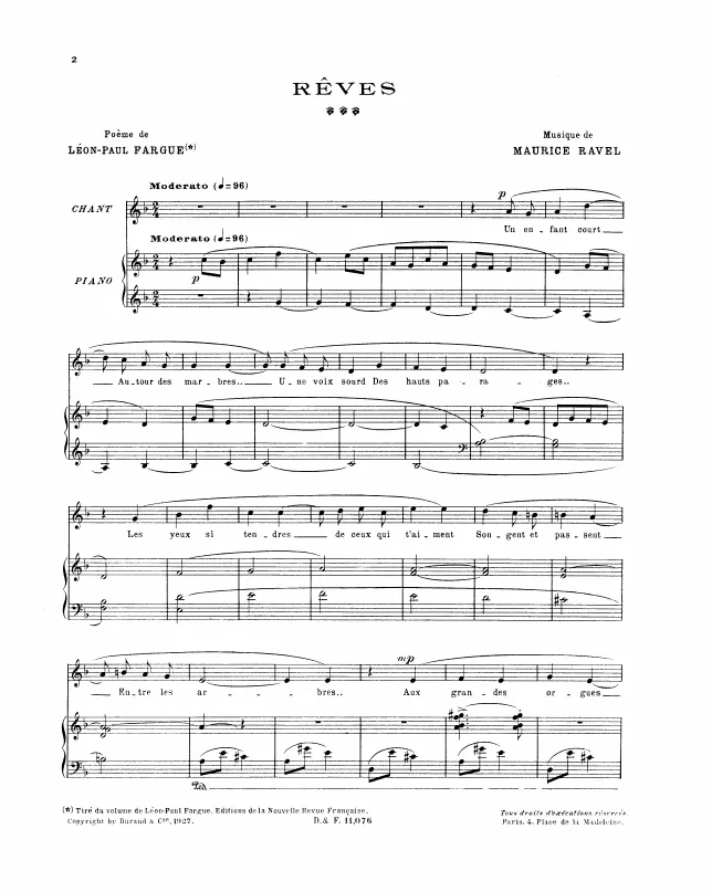 First page of Rêves