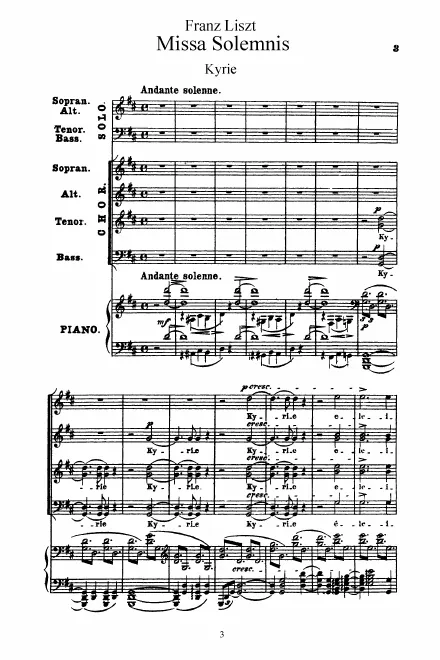 First page of Missa Solennis