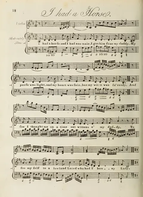 First page of I had a Horse, Hob.XXXIa:17