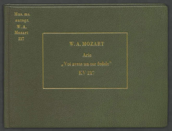 First page of Voi avete un cor fedele