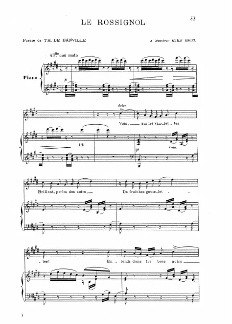 First page of Le rossignol